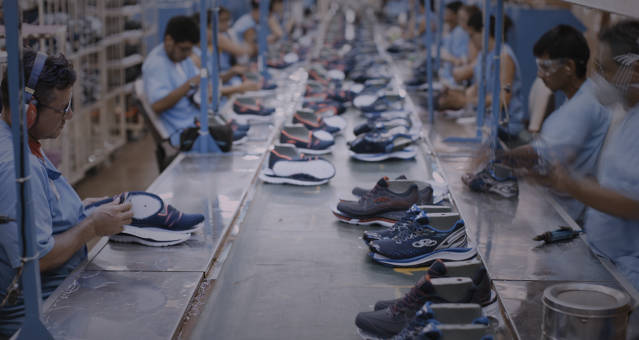 produção de calçados