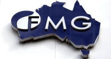 Logo da produtora de minério de ferro Fortescue Metals Group