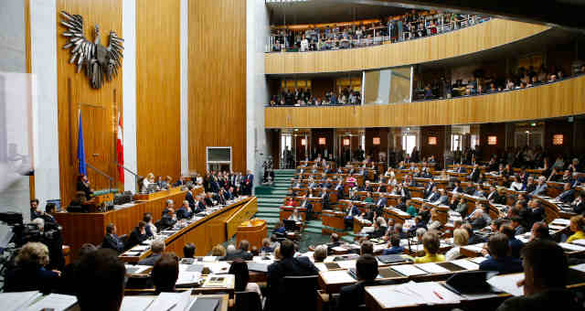 Plenário do Parlamento da Áustria 