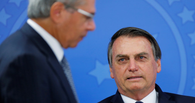 .Presidente Jair Bolsonaro e ministro Paulo Guedes