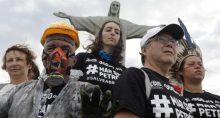 Pré-sal Leilão Brasil Protesto Petróleo Cessão Onerosa Rio de Janeiro