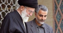 Aiatolá Khamenei e Qassem Soleimani