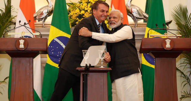 Jair Bolsonaro e Primeiro-Minstro da Índia Narenda Modi