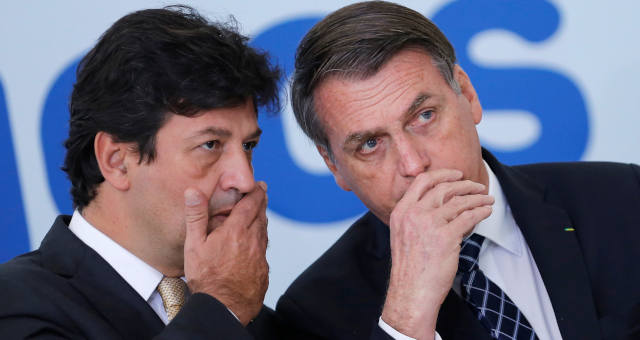 Luiz Henrique Mandetta e Jair Bolsonaro