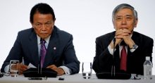 Taro Aso e Haruhiko Kuroda