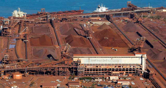 BHP Billton Mineração Minério de Ferro Commodities Austrália Exportações Comércio