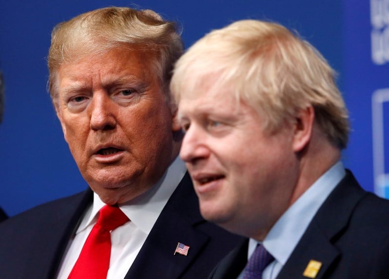 Boris Johnson Donald Trump EUA Reino Unido