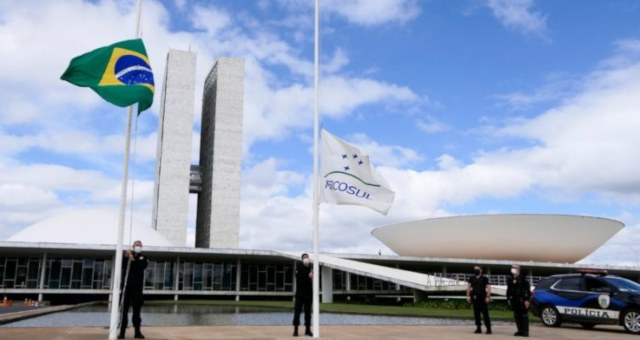 Brasília Congresso Bandeiras Brasil Mercosul