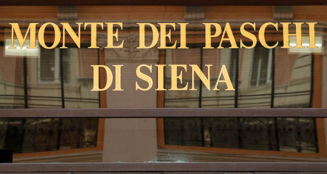 Placa do banco Monte dei Paschi em Roma