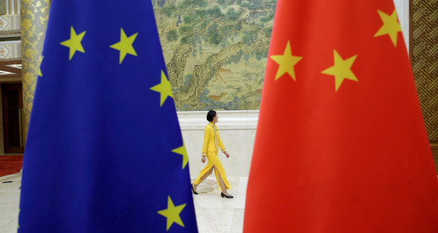 União Europeia China Bandeiras