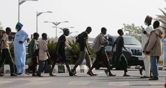 Estudantes libertados pelas forças de segurança da Nigéria em Katsina