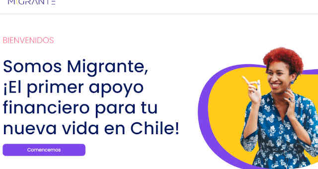 Site da startup´chilena Migrante Sociedad Financiera