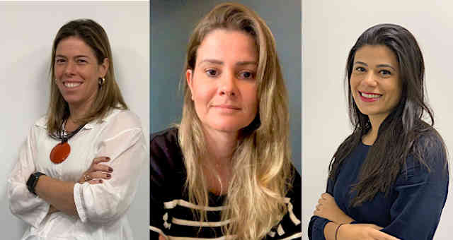 Cristina Tamaso, Sofia Caccuri e Joana Mattos, gestoras do Quasar Crédito Imobiliário