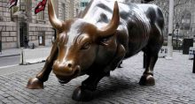 The Charging Bull ou Touro de Wall Street, no distrito de Manhattan, Nova York, EUA, 16 de janeiro de 2019.