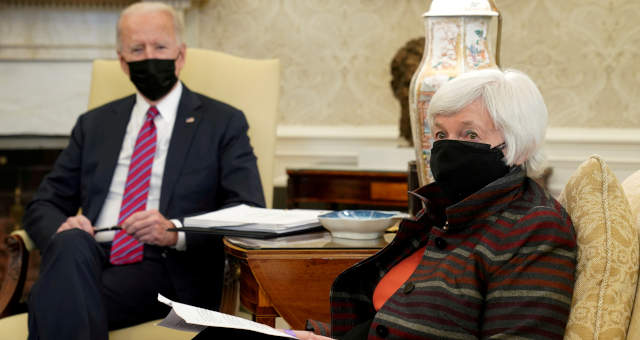 Janet Yellen e Joe Biden
