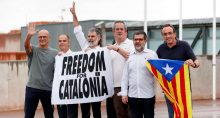 Líderes separatists catalães deixam prisão em Sant Joan de Vilatorrada