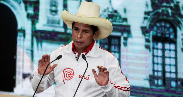 Candidato socialista à Presidência do Peru, Pedro Castillo
