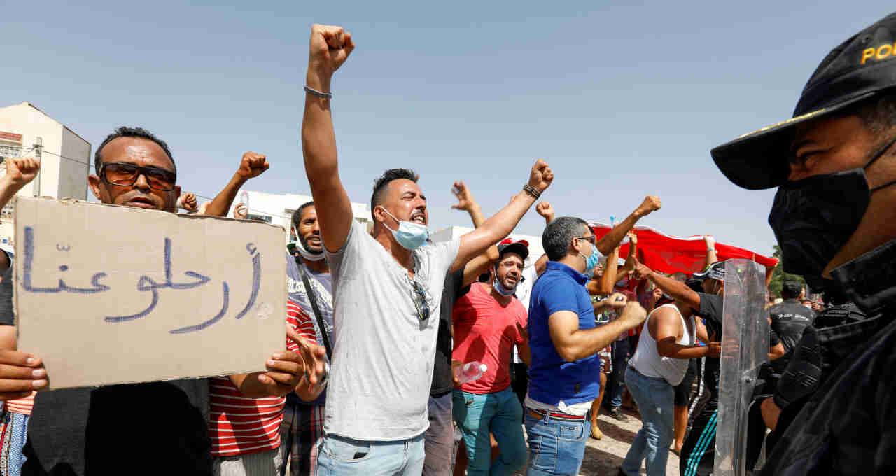 Manifestação Tunísia