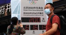Relógio de contagem regressiva em Pequim