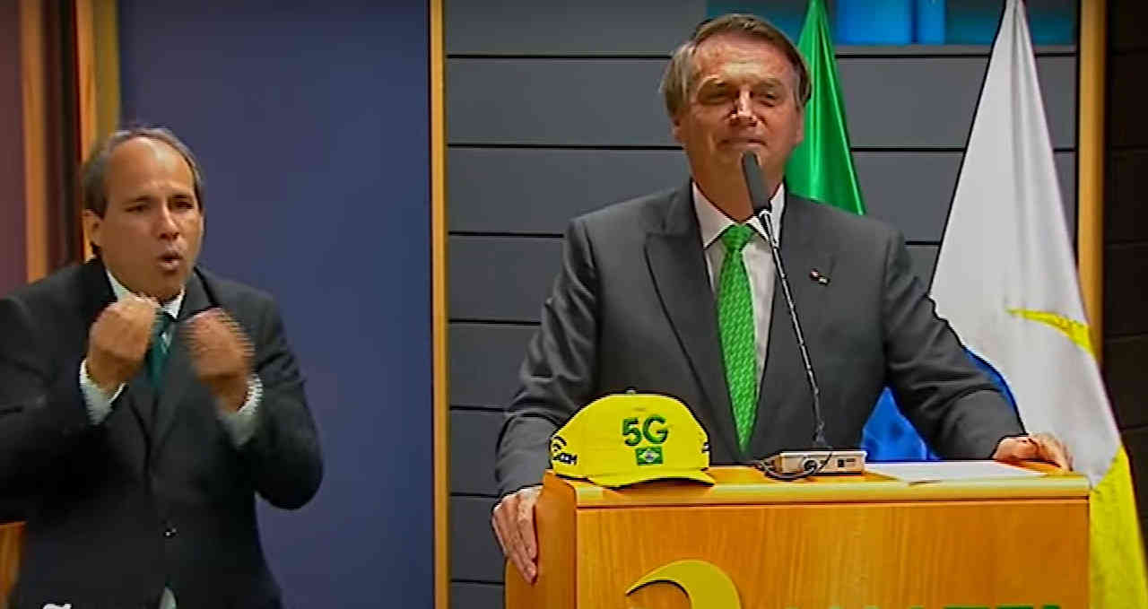 Presidente Jair Bolsonaro abre o leilão 5G da Anatel em 04 de novembro de 2021
