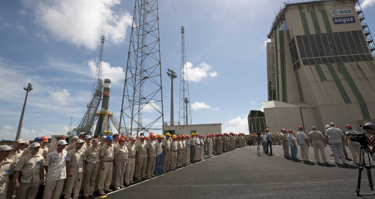 Porto espacial Kourou na Guiana Francesa