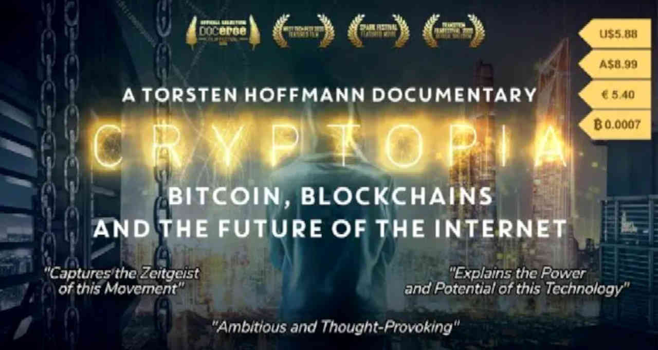 Cartaz documentário Cryptopia bitcoin criptomoedas criptoativos