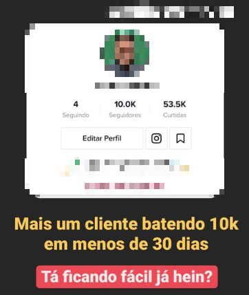 10 mil seguidores em 30 dias no tiktok