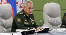 Ministro da Defesa, Sergei Shoigu, durante reunião em Moscou
