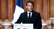 Presidente francês, Emmanuel Macron, em Paris