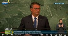 Jair Bolsonaro na abertura da 77ª Assembleia Geral da ONU
