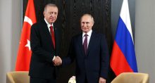 Putin e Erdogan em Samarkand