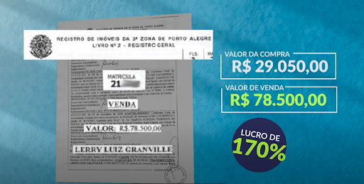 Imóvel comprado e vendido com lucro de R$ 49 mil