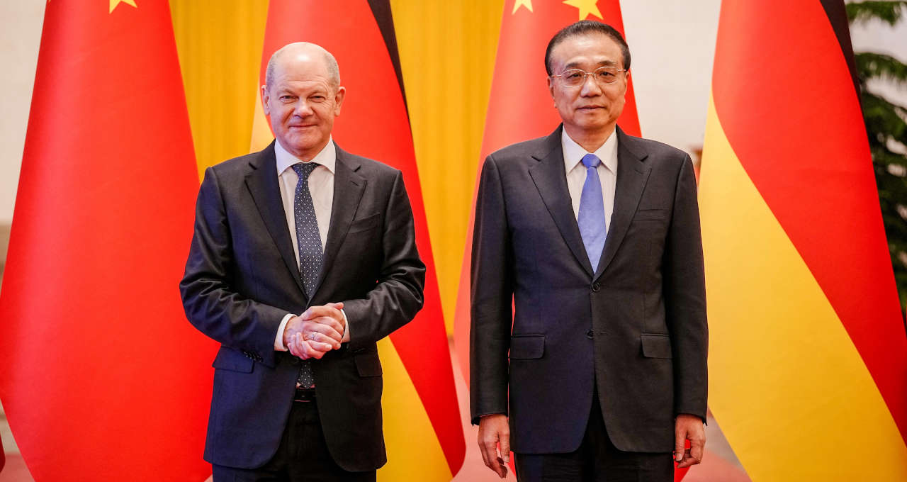 Olaf Scholz e Li Keqiang