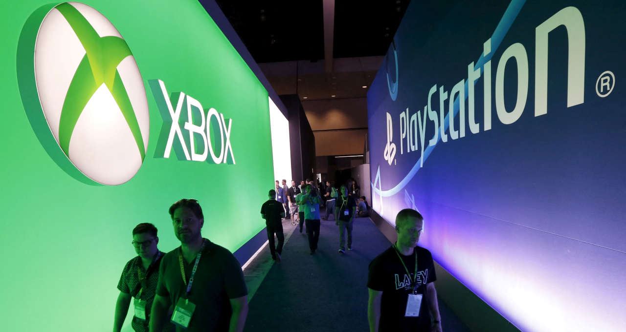 Logotipos da Microsoft Xbox e da Sony PlayStation