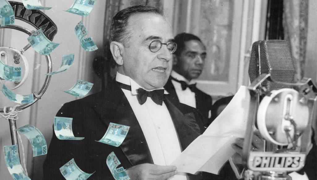 Getúlio Vargas com dinheiro