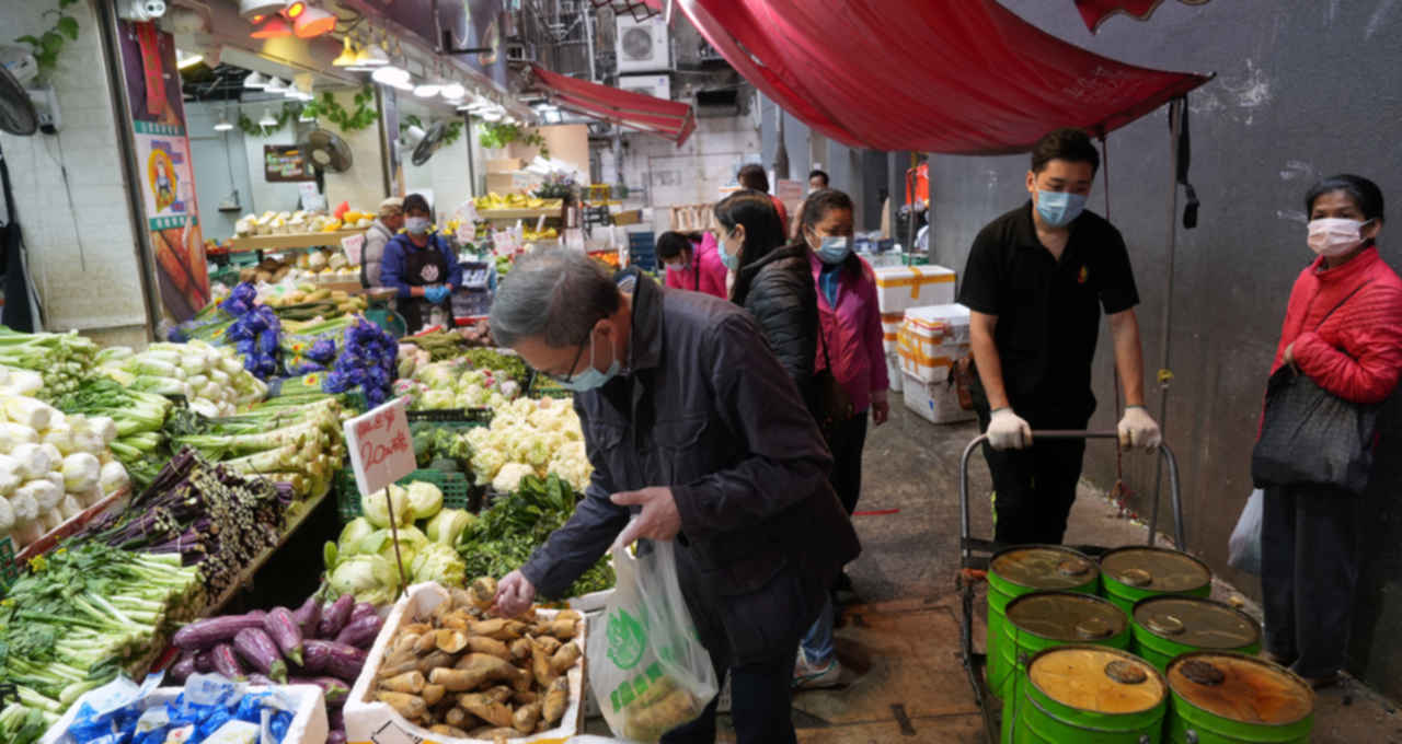 Mercado em Hong Kong