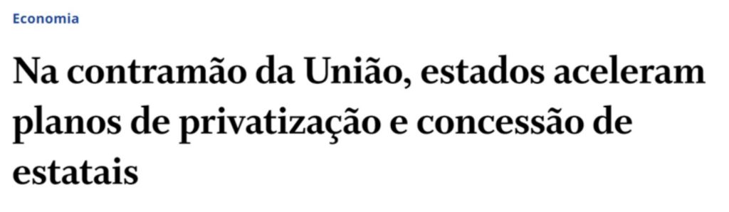 manchete o globo privatização