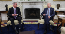 Joe Biden e McCarthy na Casa Branca