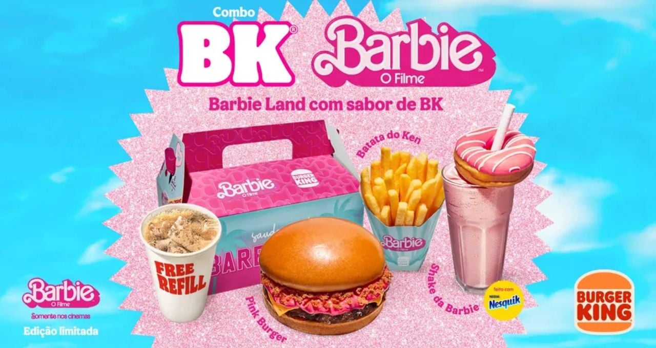 Burger King lança combo da Barbie nesta quartafeira (12); confira