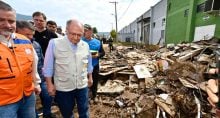 Geraldo Alckmin visita cidades atingidas por ciclone no Rio Grande do Sul