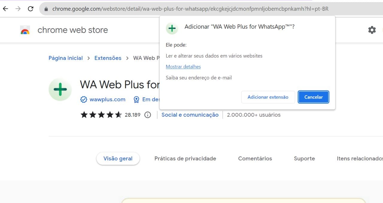 WhatsApp Web, Google Chrome