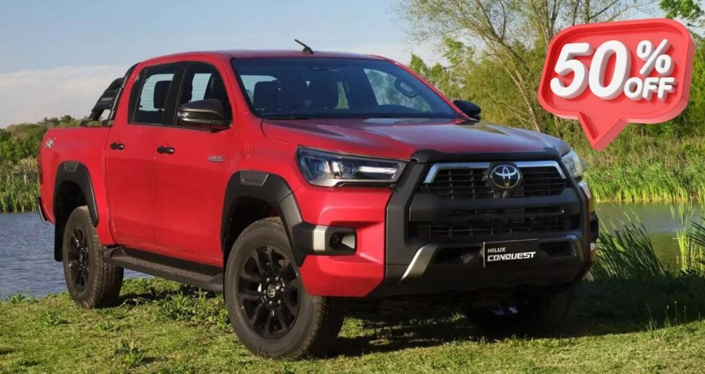 hilux 2023 com 50% de desconto carro