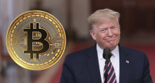 Bitcoin ao lado de Donald Trump