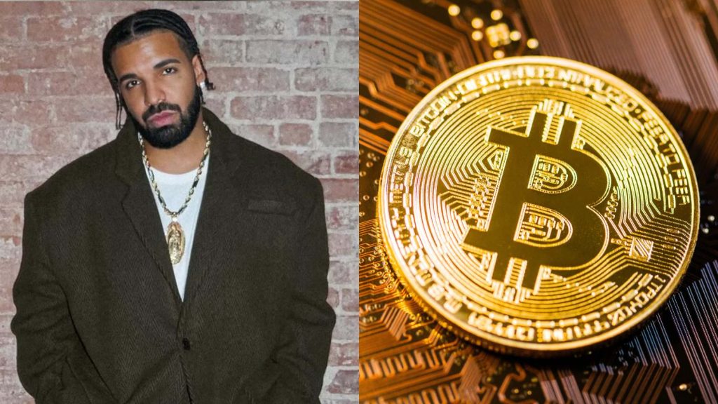 drake aposta cripto criptomoedas bitcoin btc